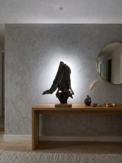 Lampe LED en bois flotté L’Âme de l’Atlantique