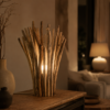 Grande lampe en bois flotté unique – Océane Taille L
