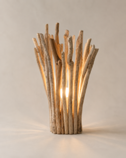 Lampe Océane grand modèle allumée avec lumière chaude