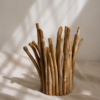 Petite lampe en bois flotté Océane Taille S éteinte
