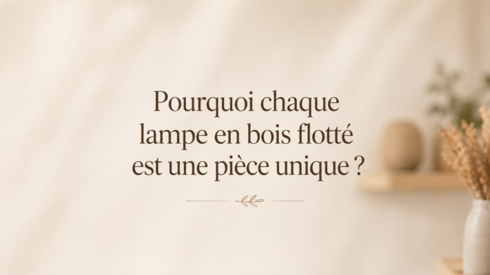 Pourquoi chaque lampe en bois flotté est-elle une pièce unique ?