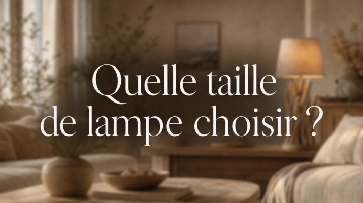 Quelle taille de lampe choisir ? Salon chaleureux avec une lampe en bois flotté